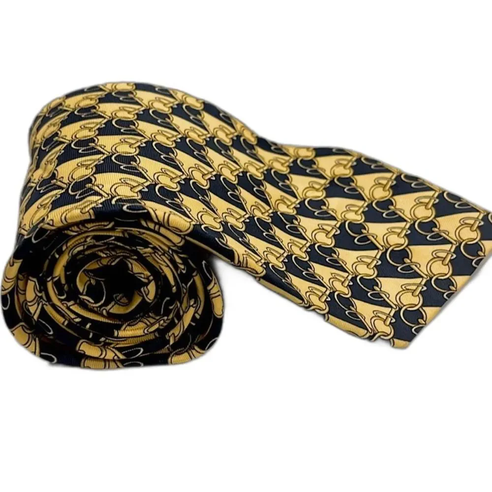 Paolo Gucci Horsebit Silk Tie: Archival Vintage Ties for Men